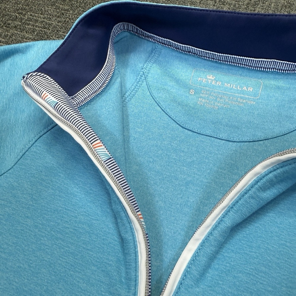 Peter Millar Pullover Women's Small Blue 1/4 Zip‎ Perth Performance Golf UPF 50+ - Picture 3 of 8